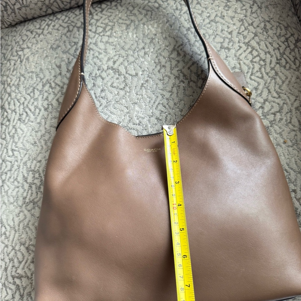 Coach  Brooklyn 28 Leather Bag - Stone - Picture 8 of 10